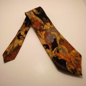 Vintage Hardy Amies London paisley multi-color paisley pattern all silk tie